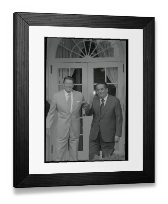 Framed Print : Ronald Reagan and Roberto Sauzo Cordova Framed Print : Ronald Reagan and Roberto Sauzo Cordova