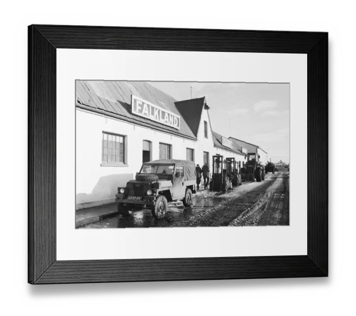 Framed Print : Argentine Military Vehicles in the Falklands