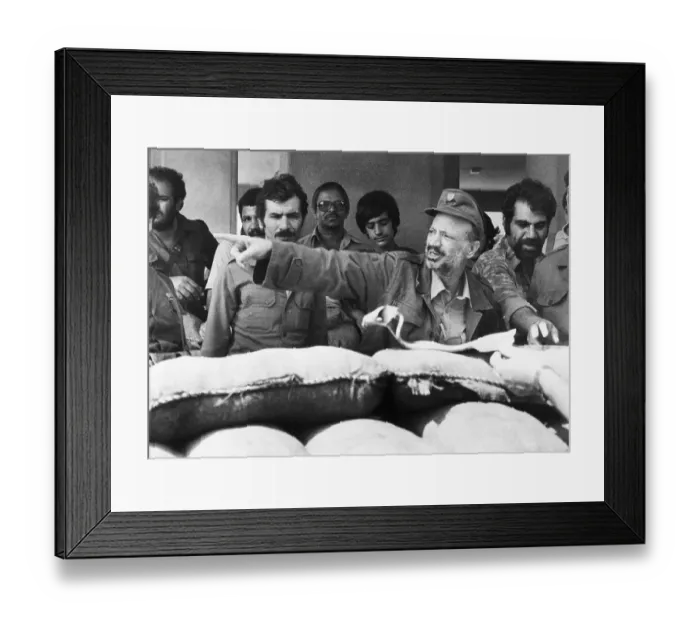 Framed Print : Arafat Giving Directions to PLO Soldiers Framed Print : Arafat Giving Directions to PLO Soldiers