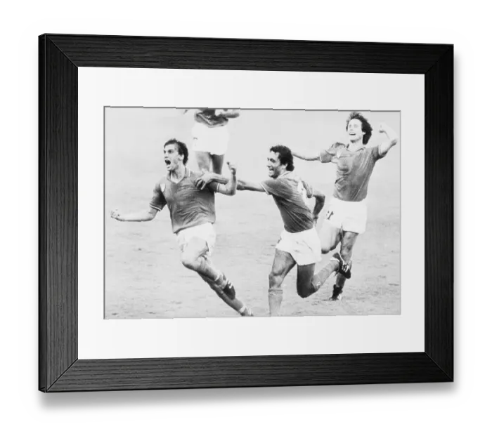 Framed Print : Marco Tardelli Yelling After Making Goal Framed Print : Marco Tardelli Yelling After Making Goal