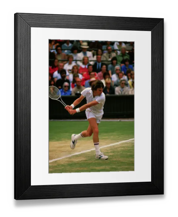 Framed Print : Jimmy Connors Playing Tennis Match