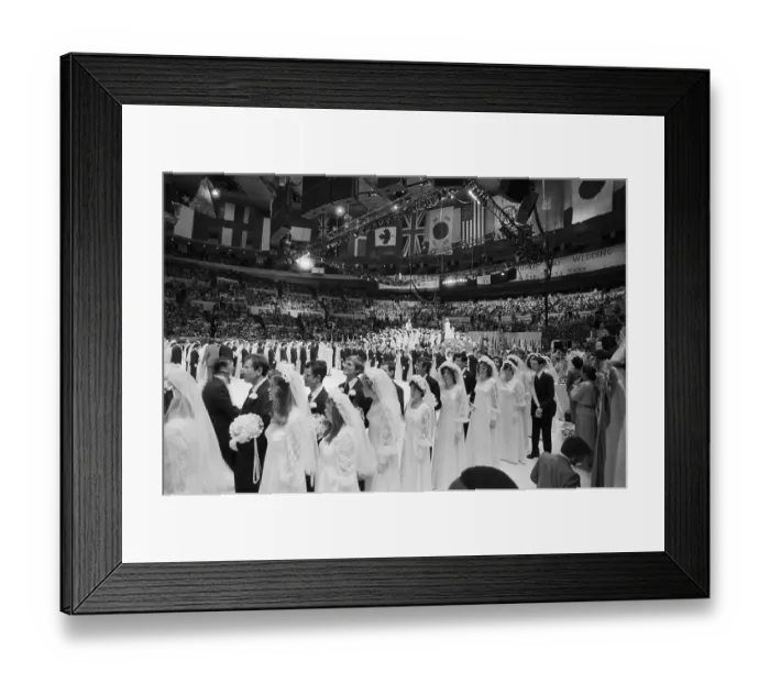 Framed Print : Mass Wedding For Unification Church Members Framed Print : Mass Wedding For Unification Church Members