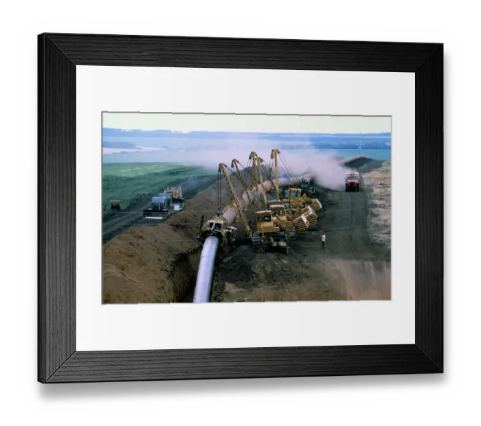 Framed Print : Construction of Pipeline Framed Print : Construction of Pipeline