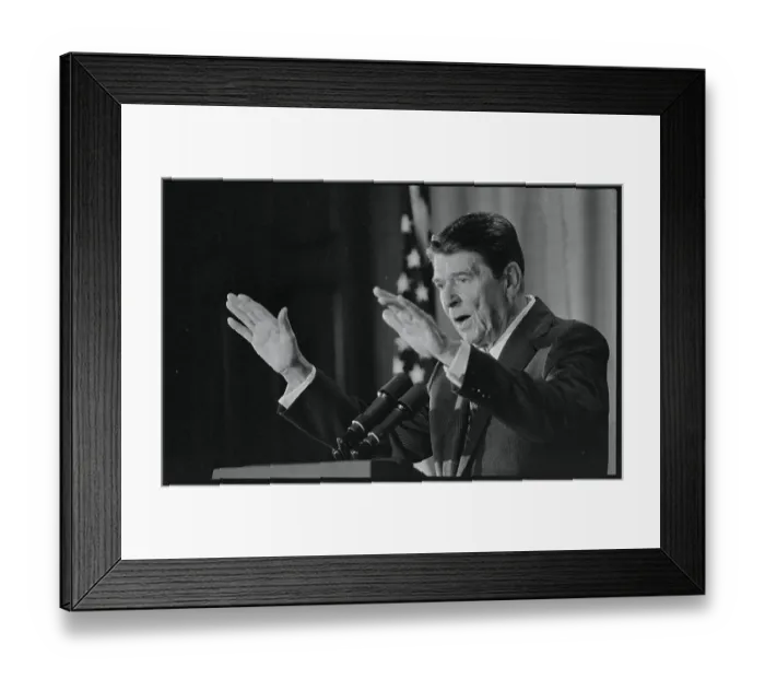 Framed Print : Ronald Reagan Speaking at Luncheon
