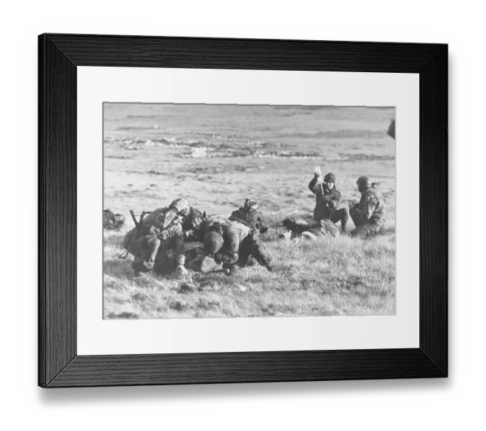 Framed Print : British Troops Being Treated Framed Print : British Troops Being Treated