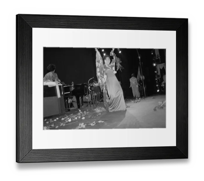 Framed Print : Lena Horne Posing on Stage with Flowers Framed Print : Lena Horne Posing on Stage with Flowers
