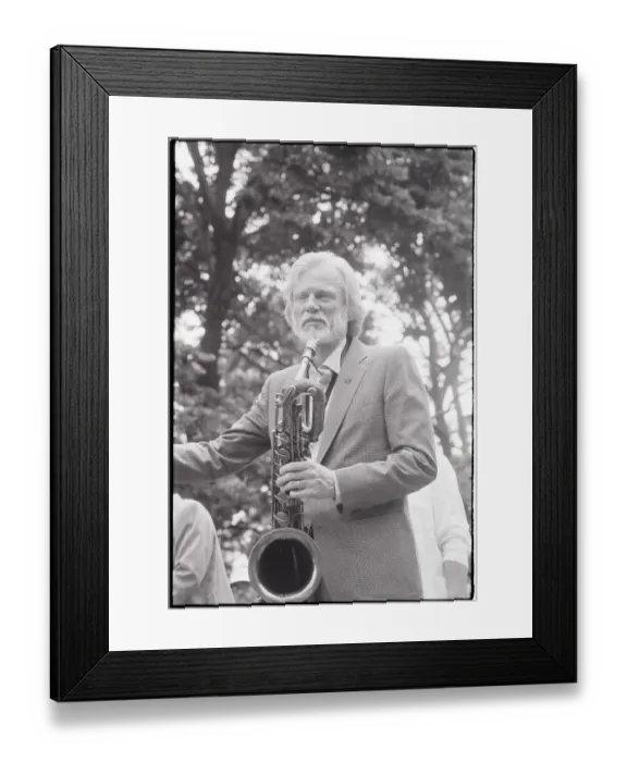Framed Print : Gerry Mulligan Holding Saxophone Framed Print : Gerry Mulligan Holding Saxophone