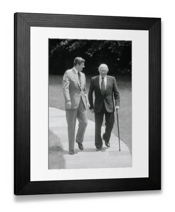 Framed Print : Ronald Reagan and Menachem Begin Framed Print : Ronald Reagan and Menachem Begin