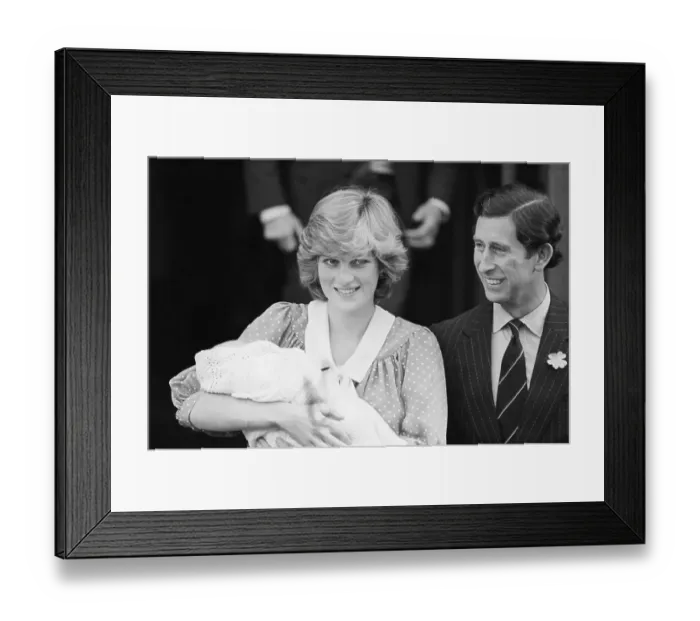 Framed Print : Prince and Princess of Wales With Son Framed Print : Prince and Princess of Wales With Son