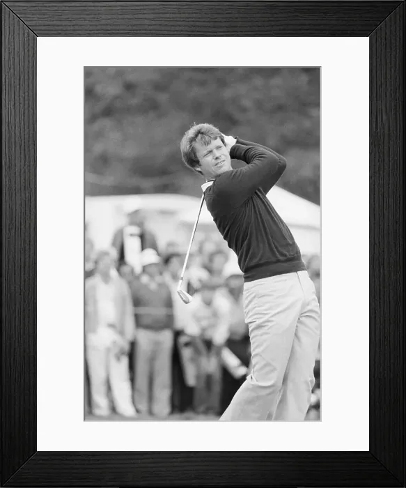 Framed Print : Tom Watson Swinging Golf Club During Open Framed Print : Tom Watson Swinging Golf Club During Open