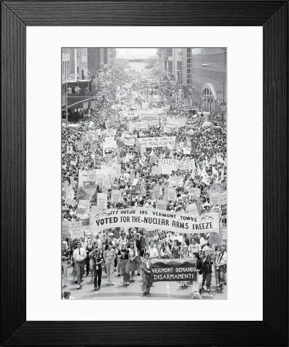 Framed Print : Crowds Marching in a Rally Framed Print : Crowds Marching in a Rally