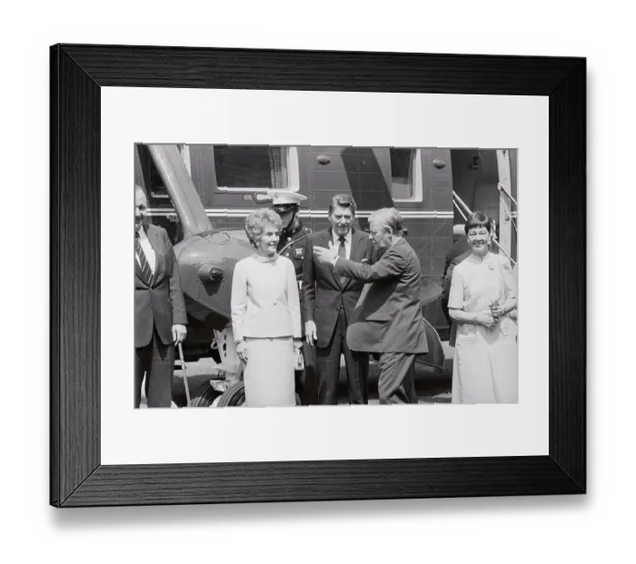 Framed Print : Helmut Schmidt Greeting President and Nancy Reagan Framed Print : Helmut Schmidt Greeting President and Nancy Reagan