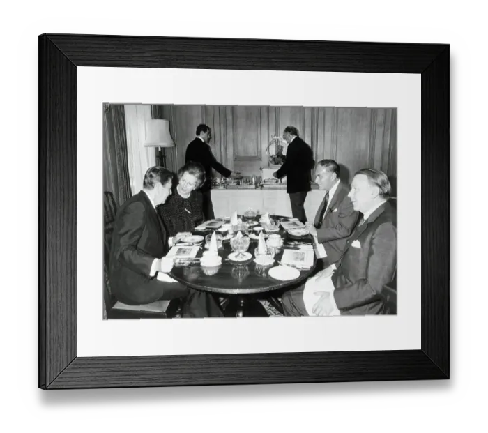 Framed Print : President Reagan Sharing Breakfast with Margaret Thatcher Framed Print : President Reagan Sharing Breakfast with Margaret Thatcher