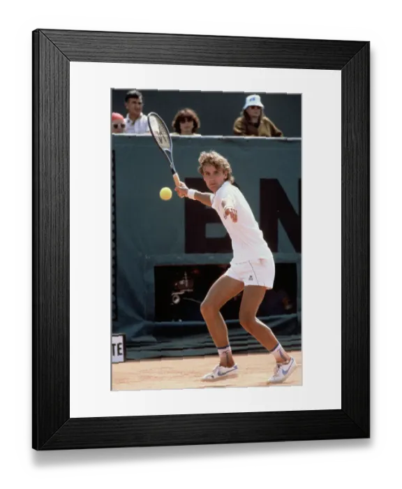 Framed Print : Mats Wilander in Tennis Action Framed Print : Mats Wilander in Tennis Action