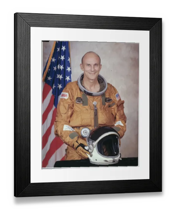 Framed Print : Astronaut Thomas K. Mattingly II in His Spacesuit Framed Print : Astronaut Thomas K. Mattingly II in His Spacesuit