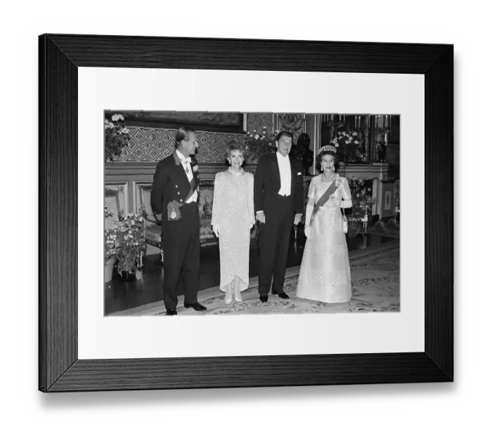 Framed Print : American and English Leaders Posing for Camera Framed Print : American and English Leaders Posing for Camera