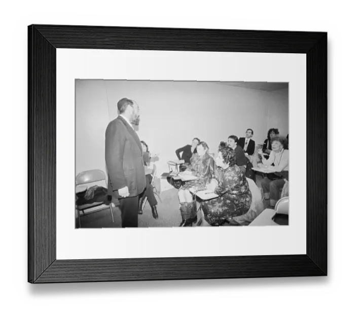 Framed Print : Dr. Philip Berg Teaches Kaballah