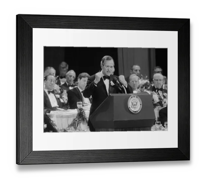 Framed Print : George Bush Giving a Speech