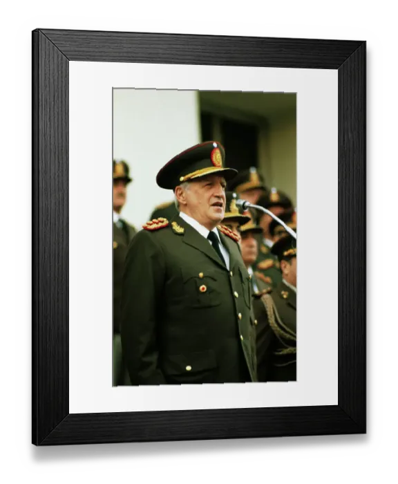 Framed Print : Argentinean President Leopoldo Galtieri During Ceremony Framed Print : Argentinean President Leopoldo Galtieri During Ceremony