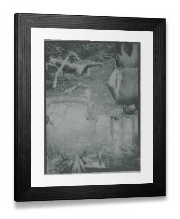 Framed Print : Men Looking Over Wreckage Framed Print : Men Looking Over Wreckage