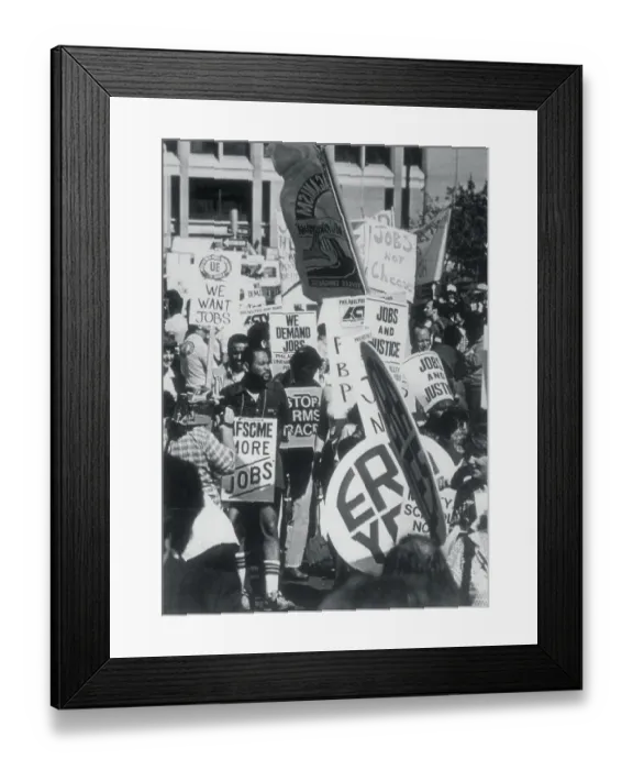Framed Print : People Participating in Demonstration Framed Print : People Participating in Demonstration