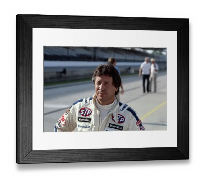Framed Print : Portrait of Mario Andretti Framed Print : Portrait of Mario Andretti