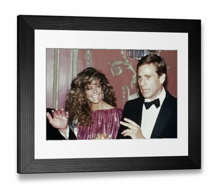 Framed Print : Ryan O'Neal Speaking with Press Alongside Farrah Fawcett Framed Print : Ryan O'Neal Speaking with Press Alongside Farrah Fawcett