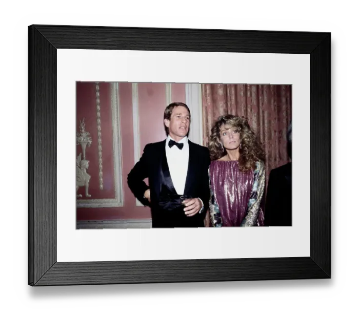 Framed Print : Farrah Fawcett and Ryan O'Neal Wearing Formal Attire Framed Print : Farrah Fawcett and Ryan O'Neal Wearing Formal Attire