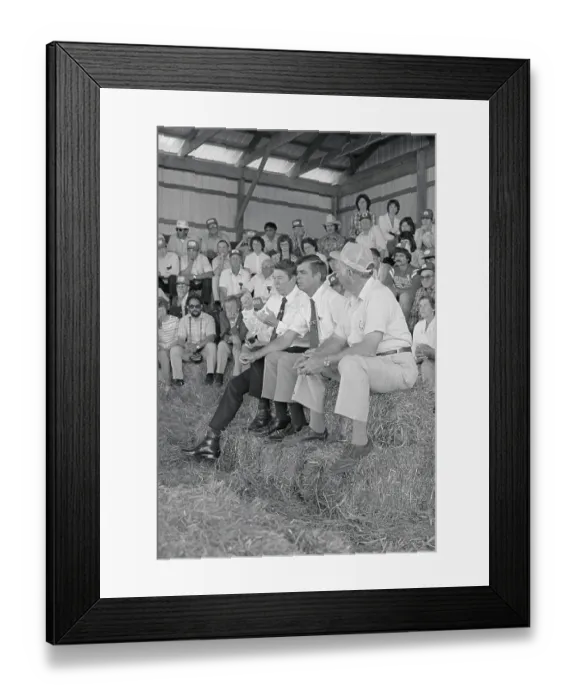 Framed Print : Ronald Reagan with Agriculturist and Farmers