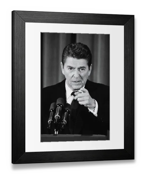 Framed Print : Ronald Reagan Pointing
