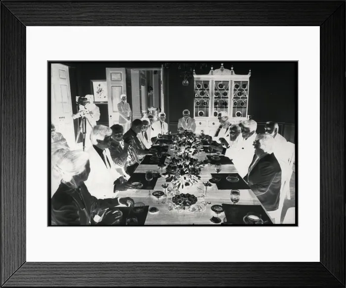 Framed Print : Ronald Reagan Hosting Luncheon