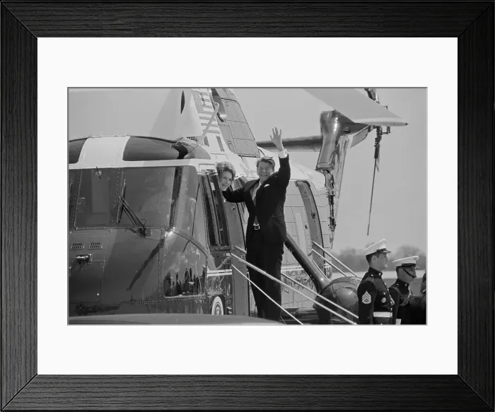 Framed Print : Ronald Reagan Waving Framed Print : Ronald Reagan Waving