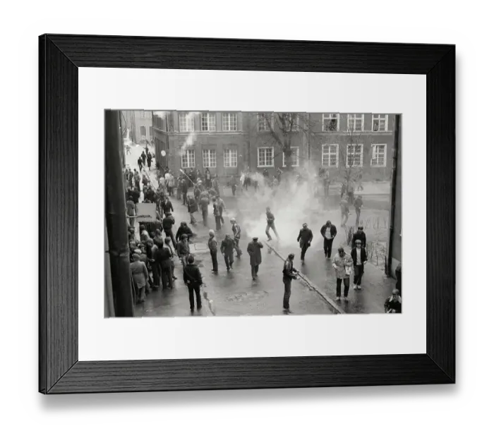 Framed Print : Tear Gas at a Rally in Poland Framed Print : Tear Gas at a Rally in Poland