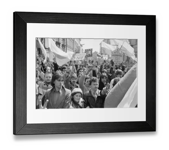 Framed Print : Demonstrators Displaying Placards Framed Print : Demonstrators Displaying Placards