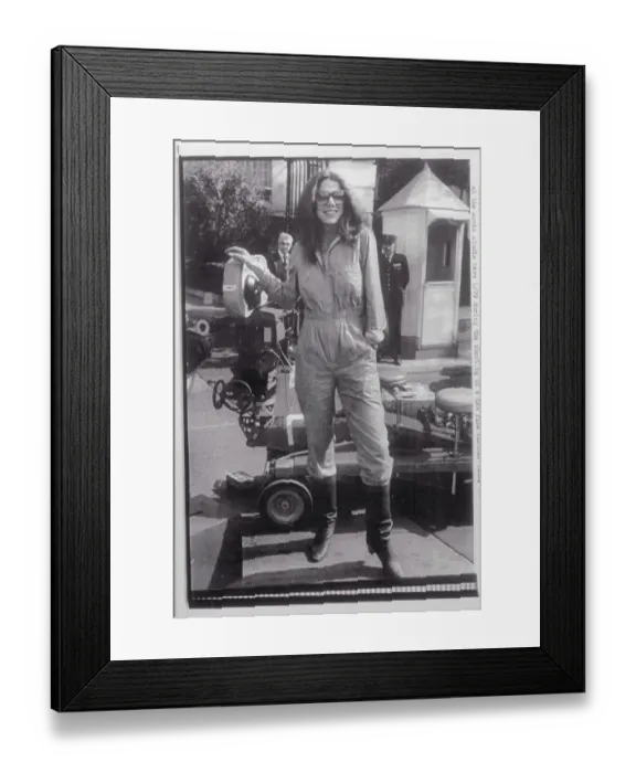 Framed Print : Patti Davis on Movie Set Framed Print : Patti Davis on Movie Set