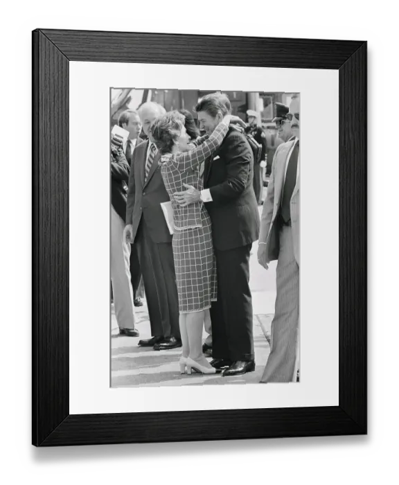 Framed Print : Nancy Reagan Hugging President Reagan Framed Print : Nancy Reagan Hugging President Reagan