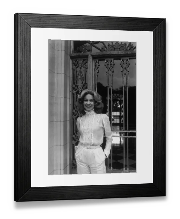 Framed Print : Lynn Wyatt at Her Front Door Framed Print : Lynn Wyatt at Her Front Door