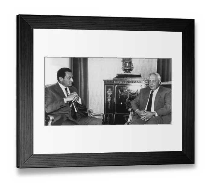 Framed Print : Mubarak Meets Sharon Framed Print : Mubarak Meets Sharon