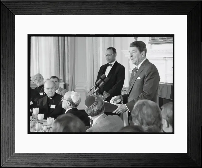 Framed Print : Ronald Reagan at a Luncheon Framed Print : Ronald Reagan at a Luncheon