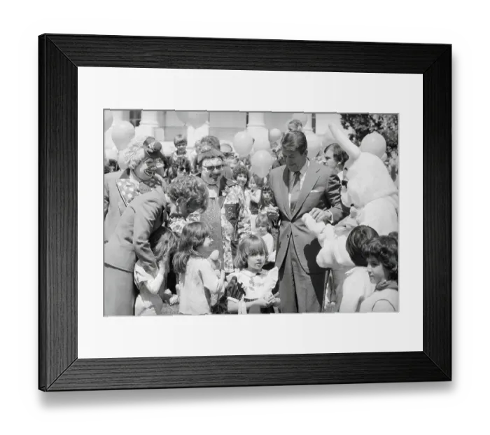 Framed Print : Ronald Reagan and Wife at Easter Egg Roll Framed Print : Ronald Reagan and Wife at Easter Egg Roll