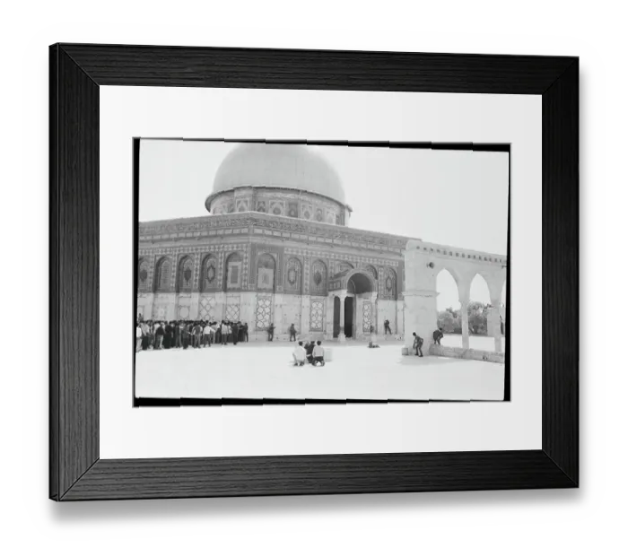 Framed Print : Security Forces Outside Terrorized Dome of the Rock Building Framed Print : Security Forces Outside Terrorized Dome of the Rock Building