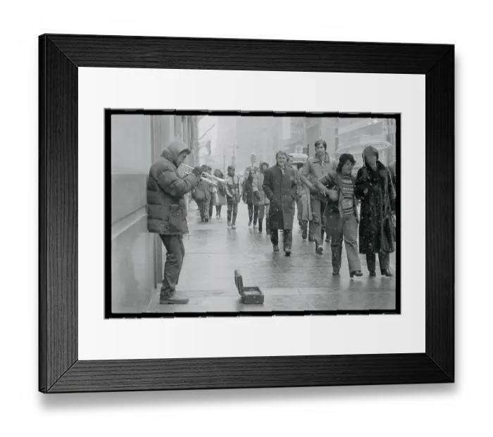 Framed Print : Spectators Watching a Trumpet Player Framed Print : Spectators Watching a Trumpet Player