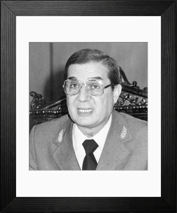Framed Print : Portrait of Brigadier General Basilio Lami Dozo Smiling Framed Print : Portrait of Brigadier General Basilio Lami Dozo Smiling