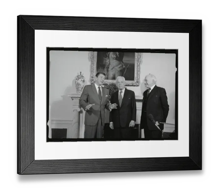 Framed Print : President Reagan Meeting with Colleagues Framed Print : President Reagan Meeting with Colleagues