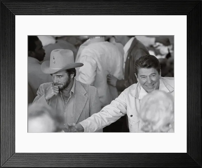 Framed Print : Ronald Reagan with Merle Haggard Framed Print : Ronald Reagan with Merle Haggard