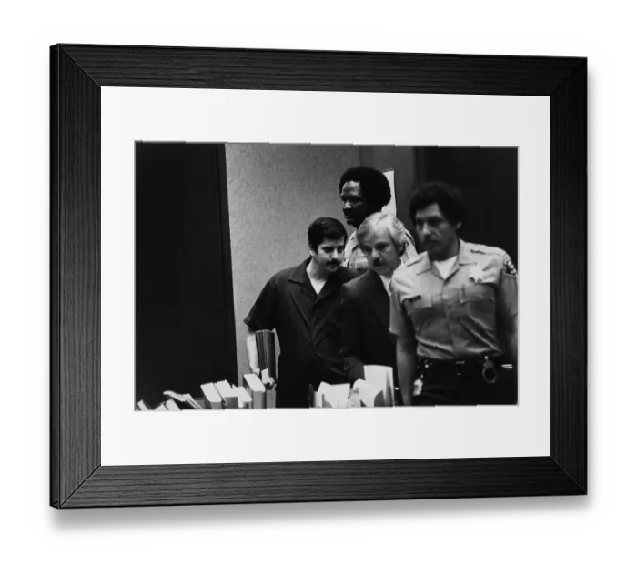 Framed Print : Serial Killer William Bonin Arriving In Court Framed Print : Serial Killer William Bonin Arriving In Court