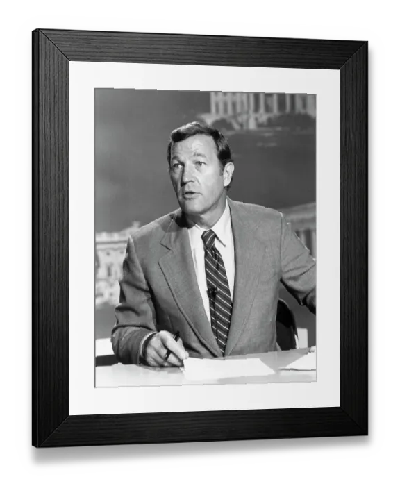 Framed Print : Roger Mudd Reporting
