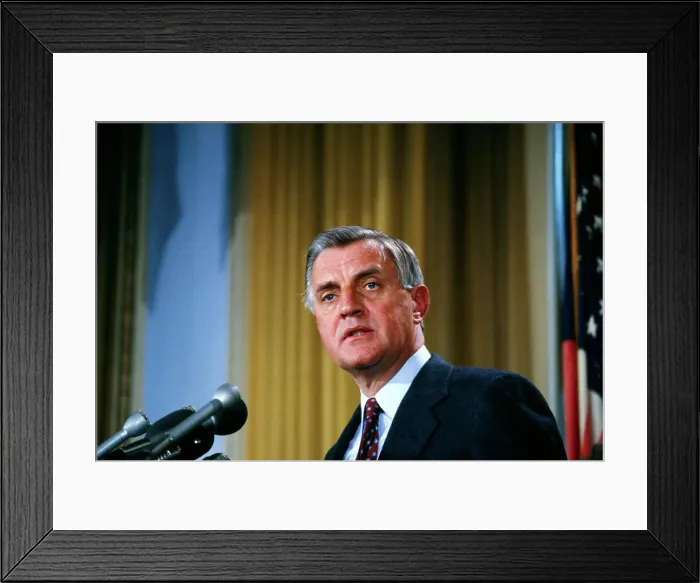 Framed Print : Walter Mondale at Microphones for National Press Club Framed Print : Walter Mondale at Microphones for National Press Club