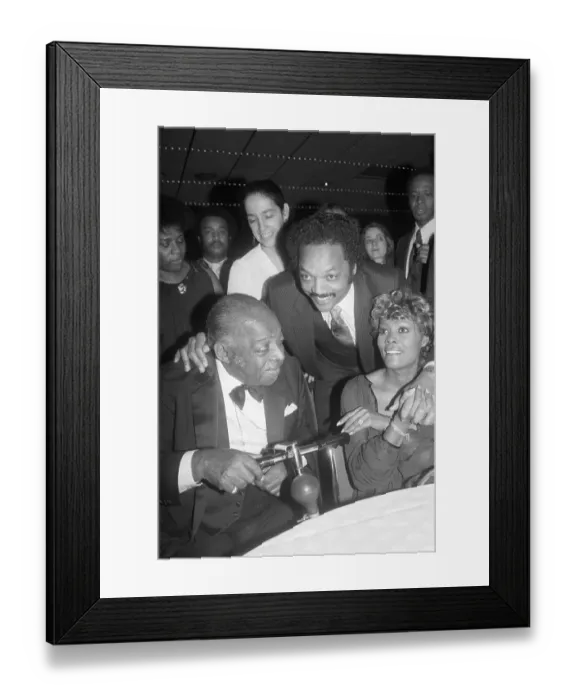 Framed Print : Count Basie with Dionne Warwick and Jesse Jackson Framed Print : Count Basie with Dionne Warwick and Jesse Jackson