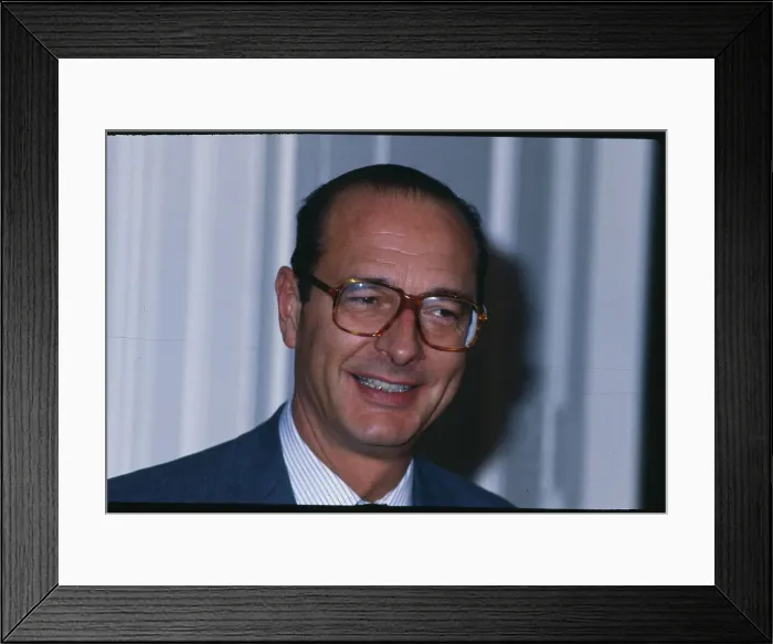 Framed Print : Portrait of Jacques Chirac Smiling Framed Print : Portrait of Jacques Chirac Smiling